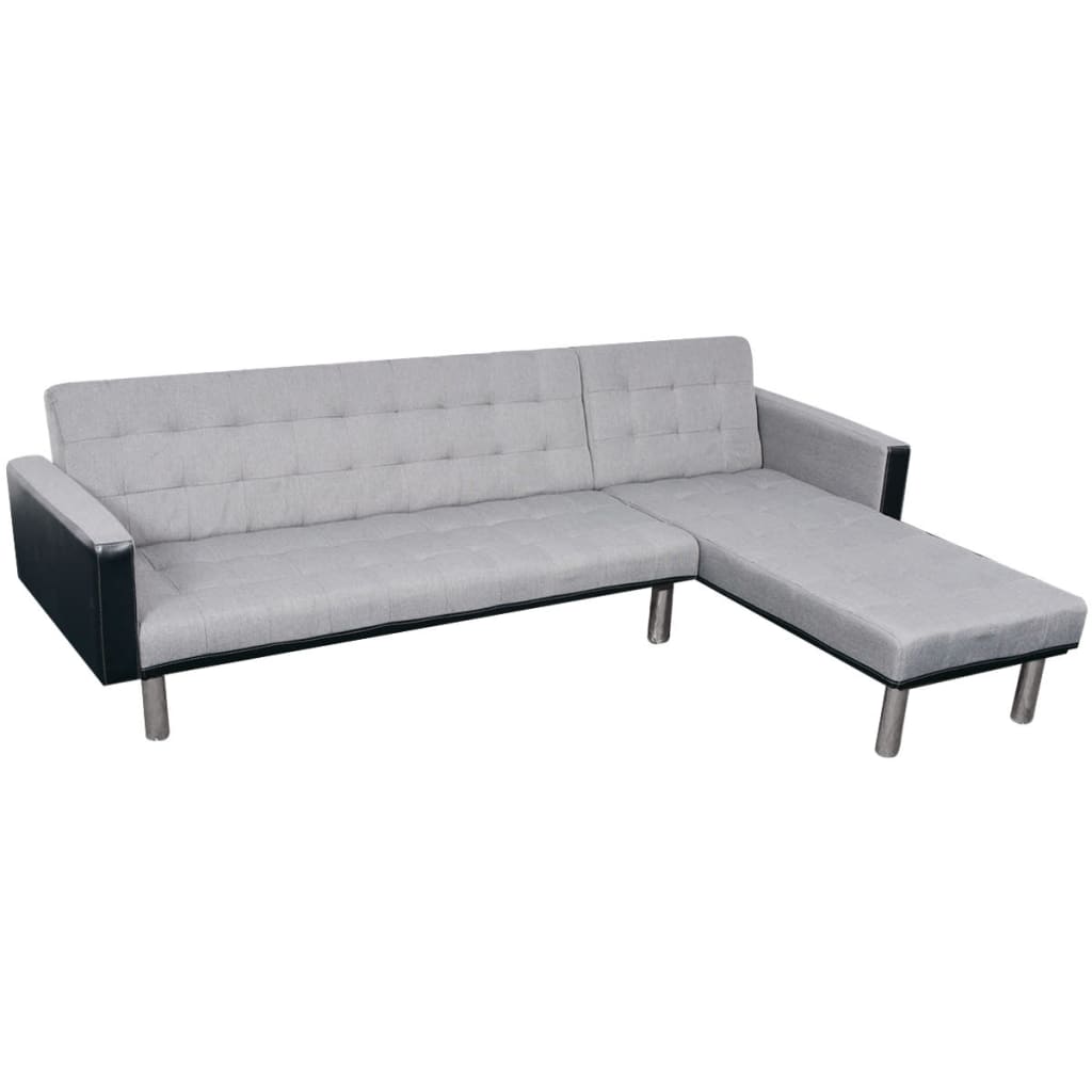vidaXL Sofa Bed Convertible Sleeper Sectional Sofa Bed L Shaped Couch Fabric