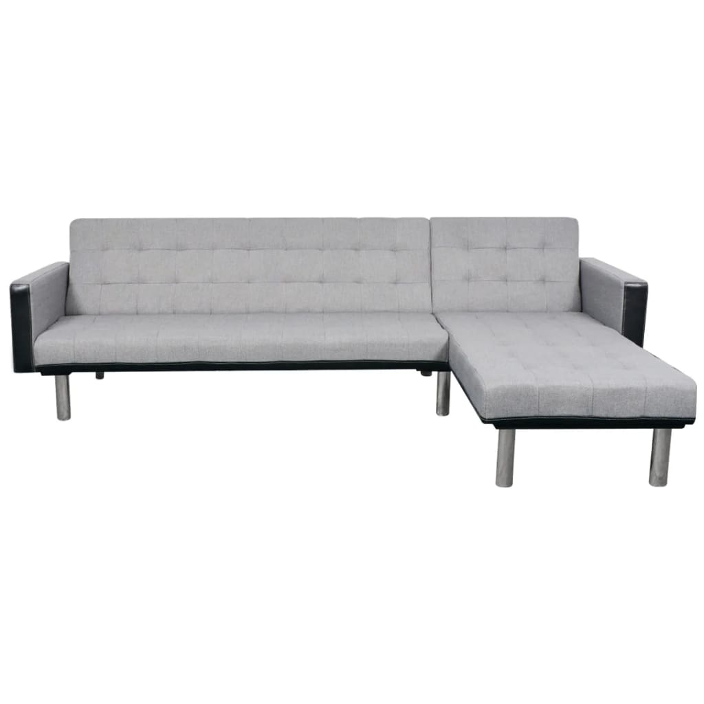 vidaXL Sofa Bed Convertible Sleeper Sectional Sofa Bed L Shaped Couch Fabric