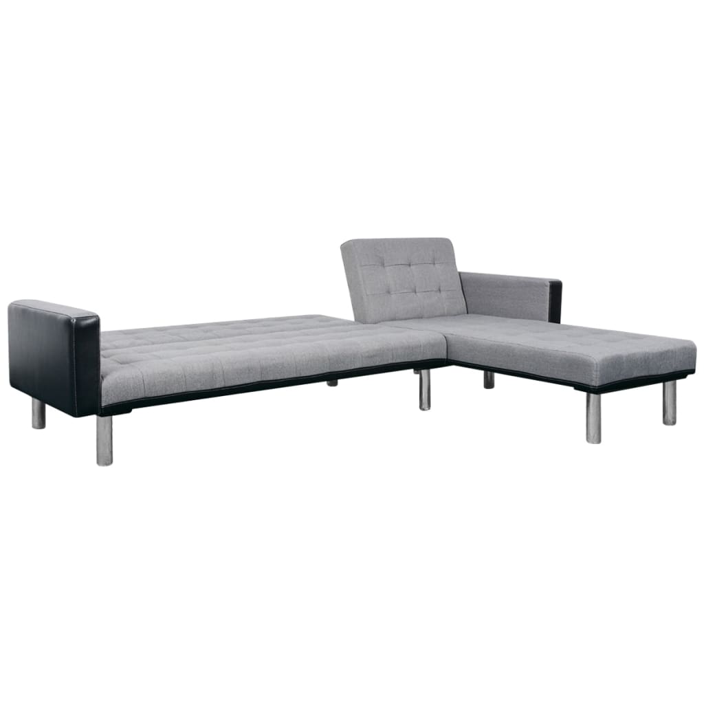 vidaXL Sofa Bed Convertible Sleeper Sectional Sofa Bed L Shaped Couch Fabric