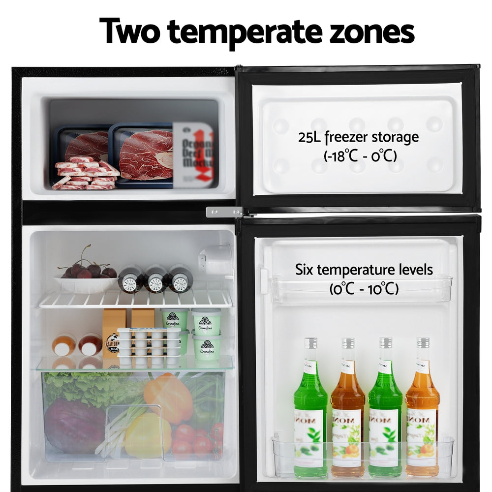 NNEDSZ 80L Bar Fridge Mini Freezer Refrigerator Black