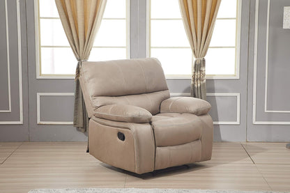 Microfiber Reclining Sofa Couch Set Living Room Set 8007 (Taupe, Recliner)