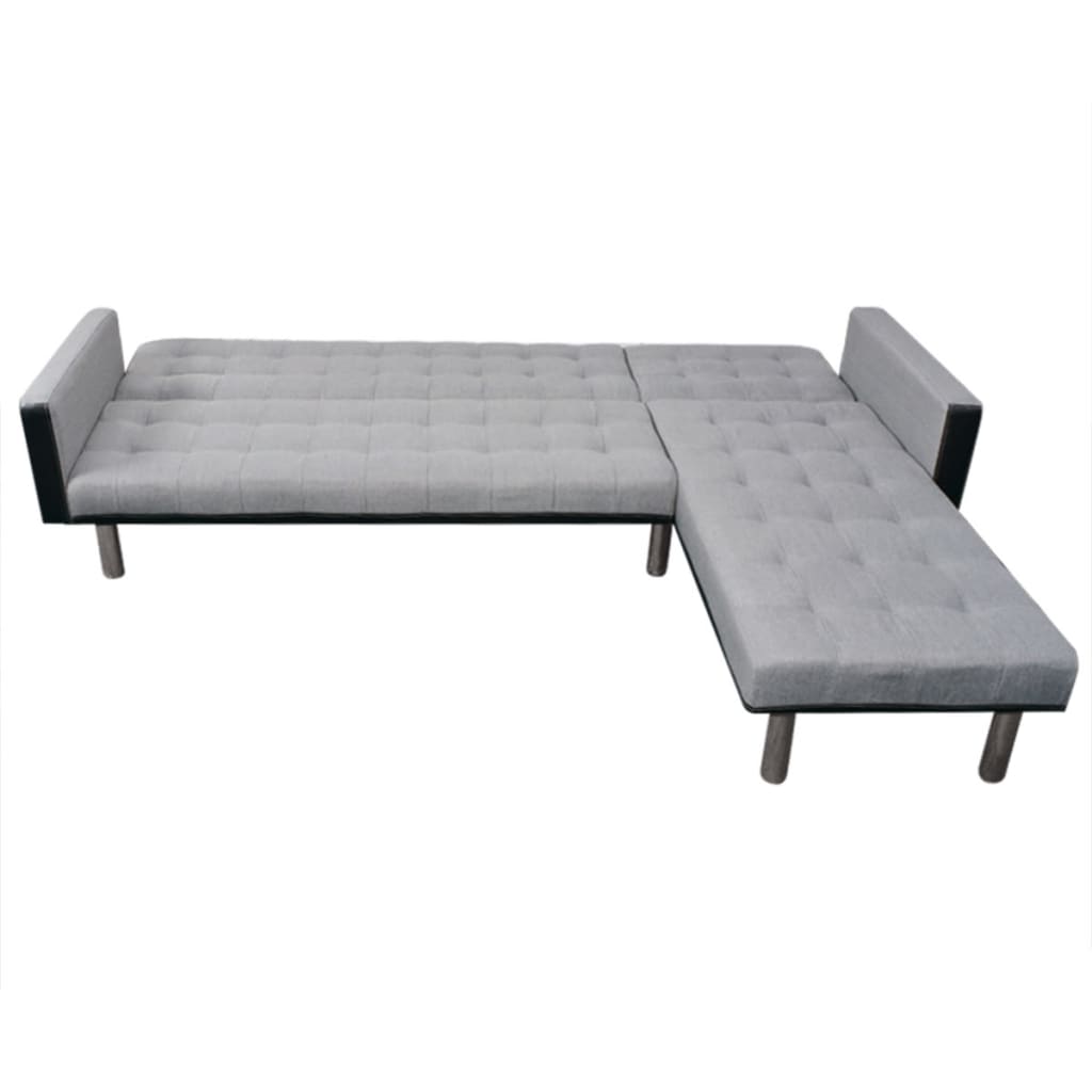 vidaXL Sofa Bed Convertible Sleeper Sectional Sofa Bed L Shaped Couch Fabric