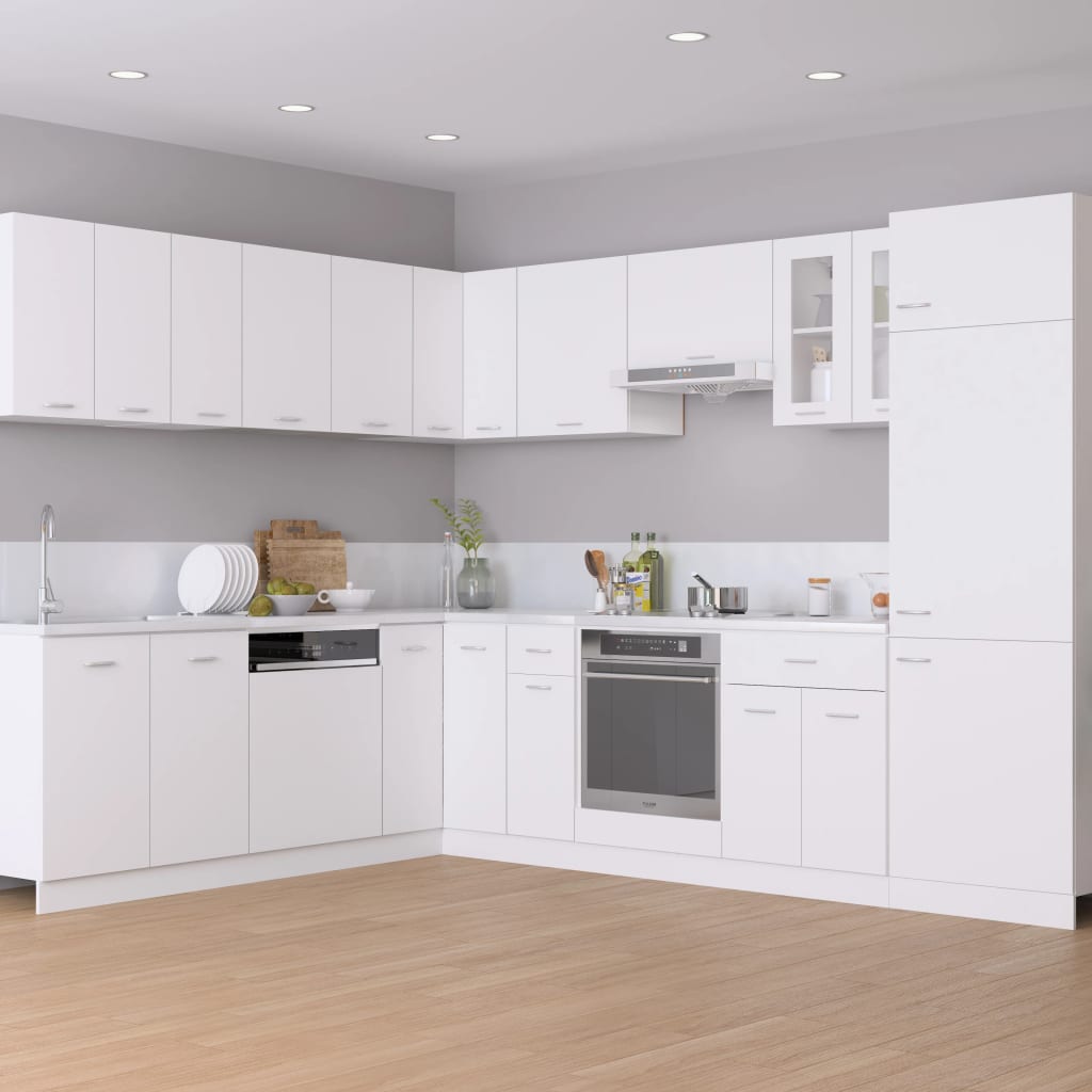 NNEVL Refrigerator Cabinet White 60x57x207 cm Chipboard