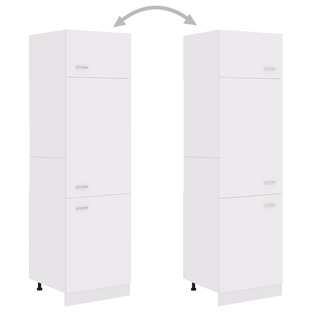 NNEVL Refrigerator Cabinet White 60x57x207 cm Chipboard