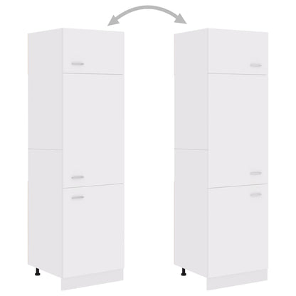 NNEVL Refrigerator Cabinet White 60x57x207 cm Chipboard