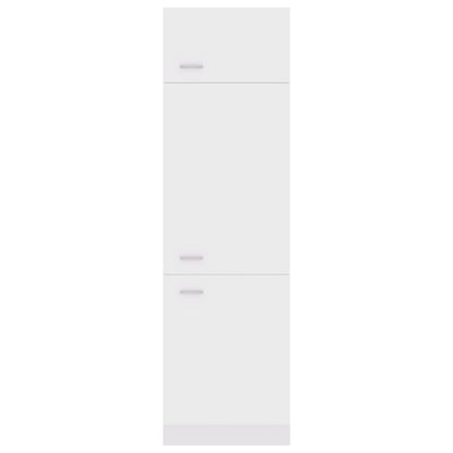 NNEVL Refrigerator Cabinet White 60x57x207 cm Chipboard