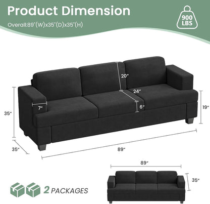 Comfy Modern Sleeper Couch Set for Living Room