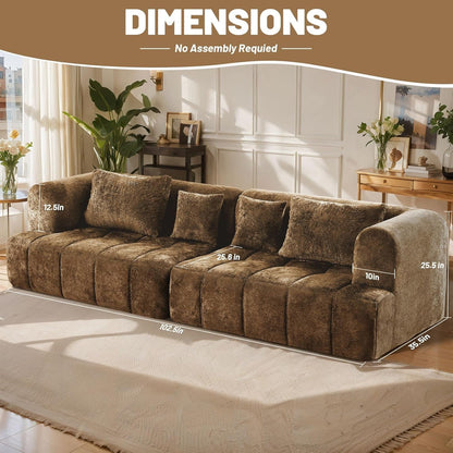 Modular All Foam Sectional Sofa With Four Cushions