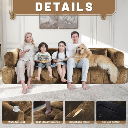 Modular All Foam Sectional Sofa With Four Cushions