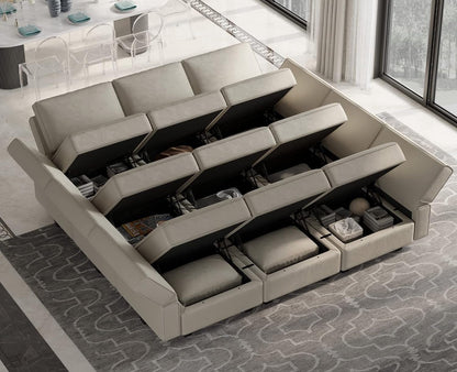 Stylish Modular Sectional Sofa with Reversible Chaise