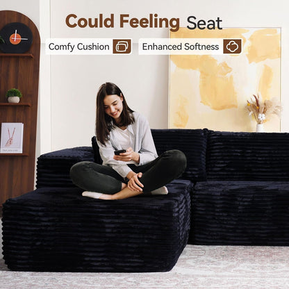 Versatile L Shaped Modular Couch for Living Room